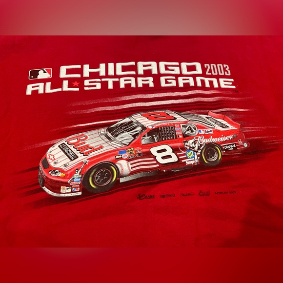 Vintage 2003 MLB All Star Game Dale Earnhardt Jr. T-shirt - Picture 4 of 5